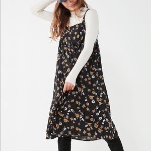 Kimichi Blue Fleur Babydoll Floral Midi Dress